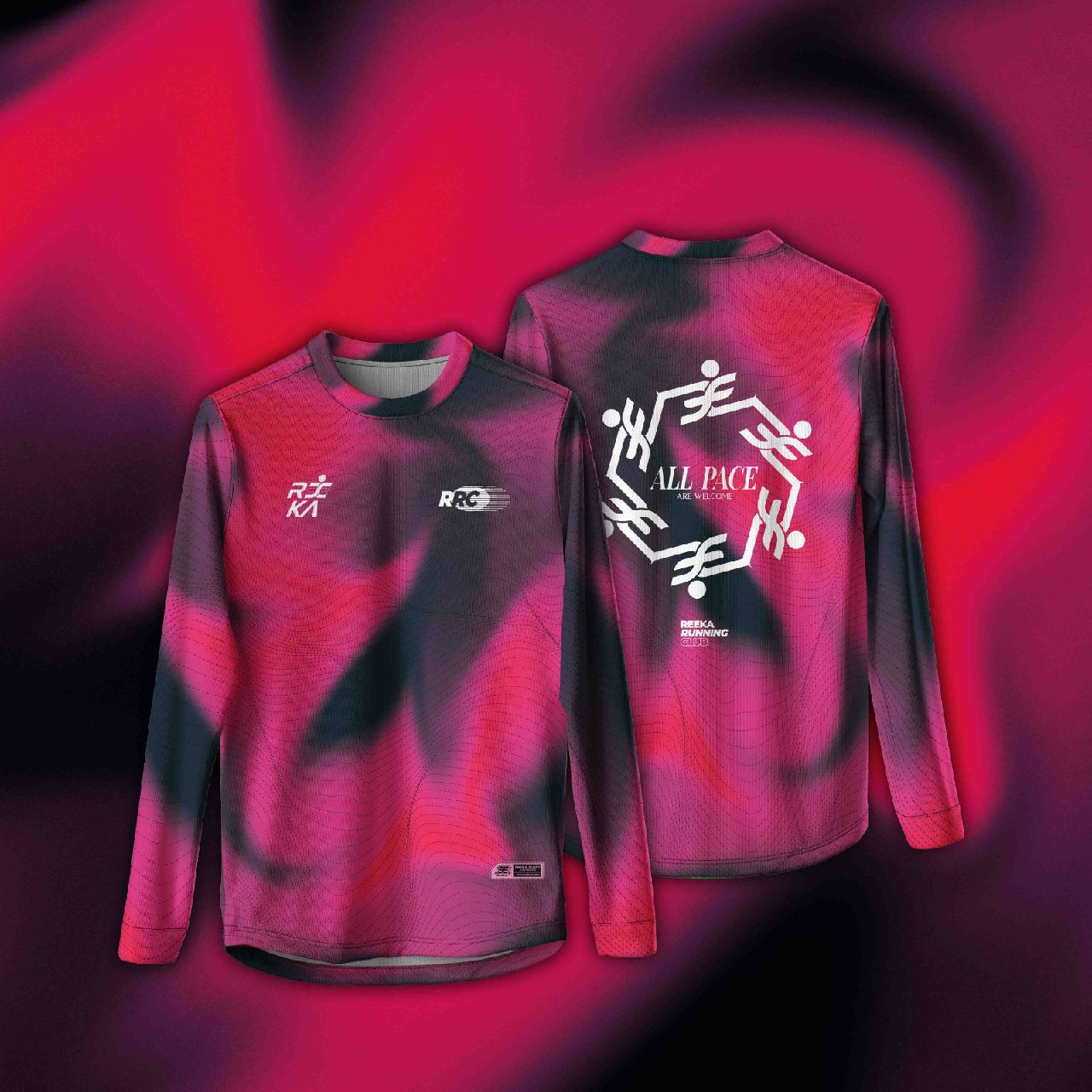Running Curve Woman Cutting Long Sleeve