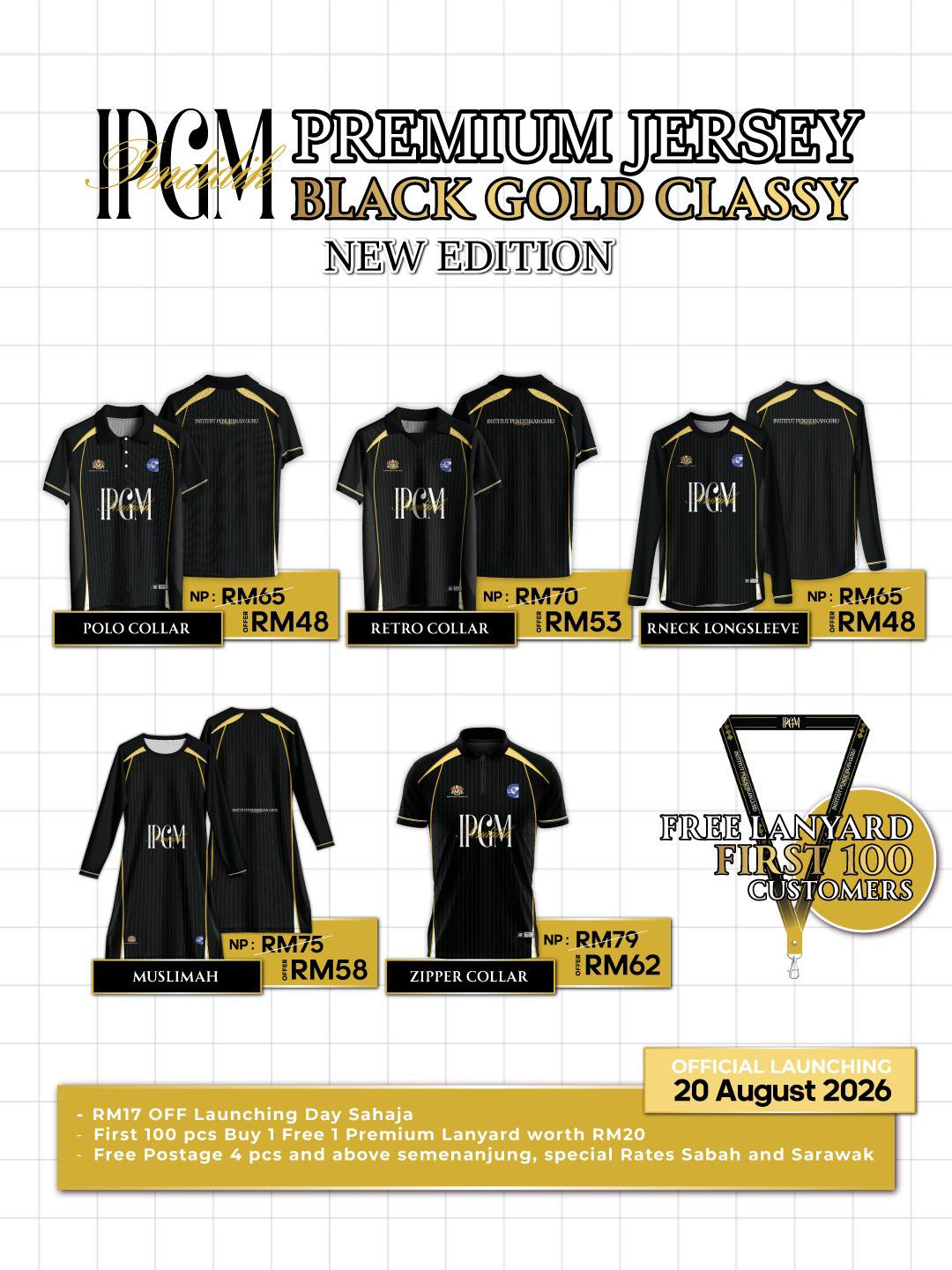 IPG Premium Jersey Black Gold Classy Edition