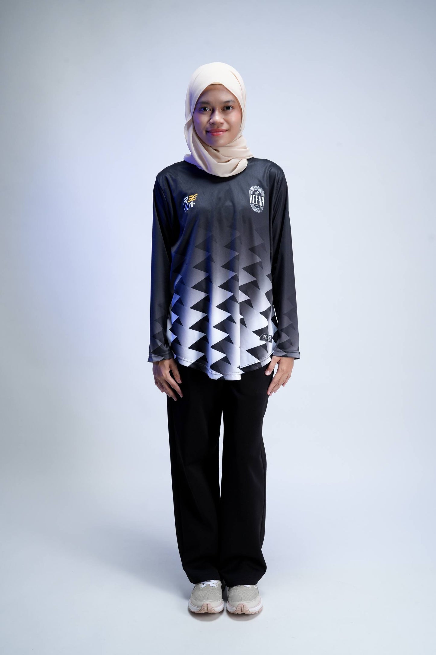Running Curve Woman Cutting Long Sleeve