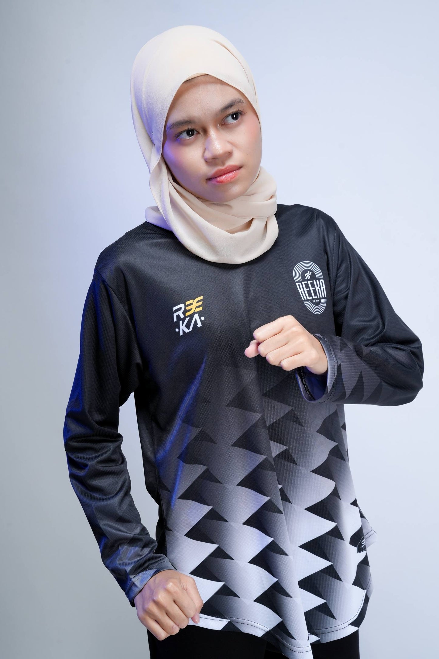 Running Curve Woman Cutting Long Sleeve