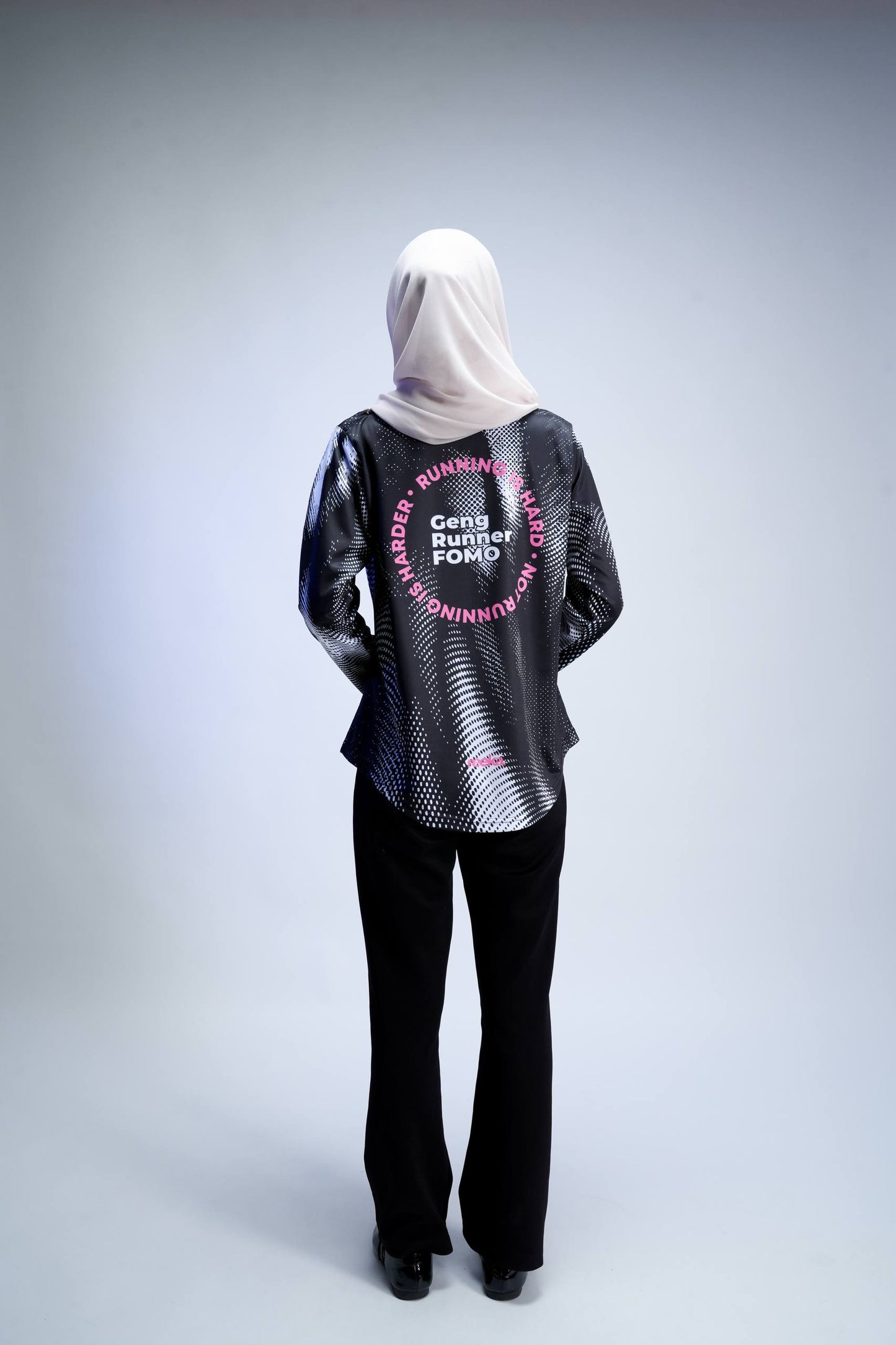 Running Curve Woman Cutting Long Sleeve