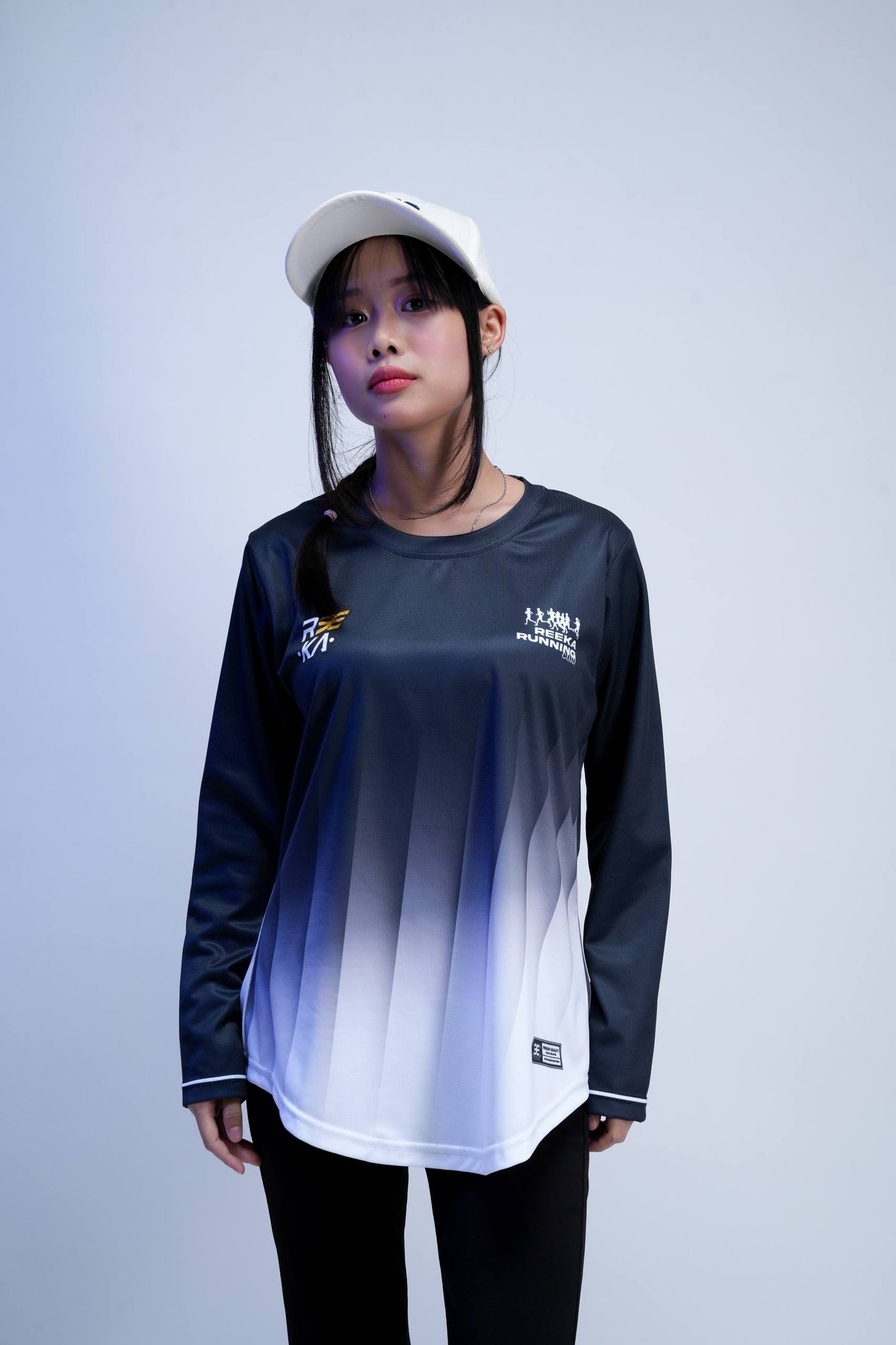 Running Curve Woman Cutting Long Sleeve