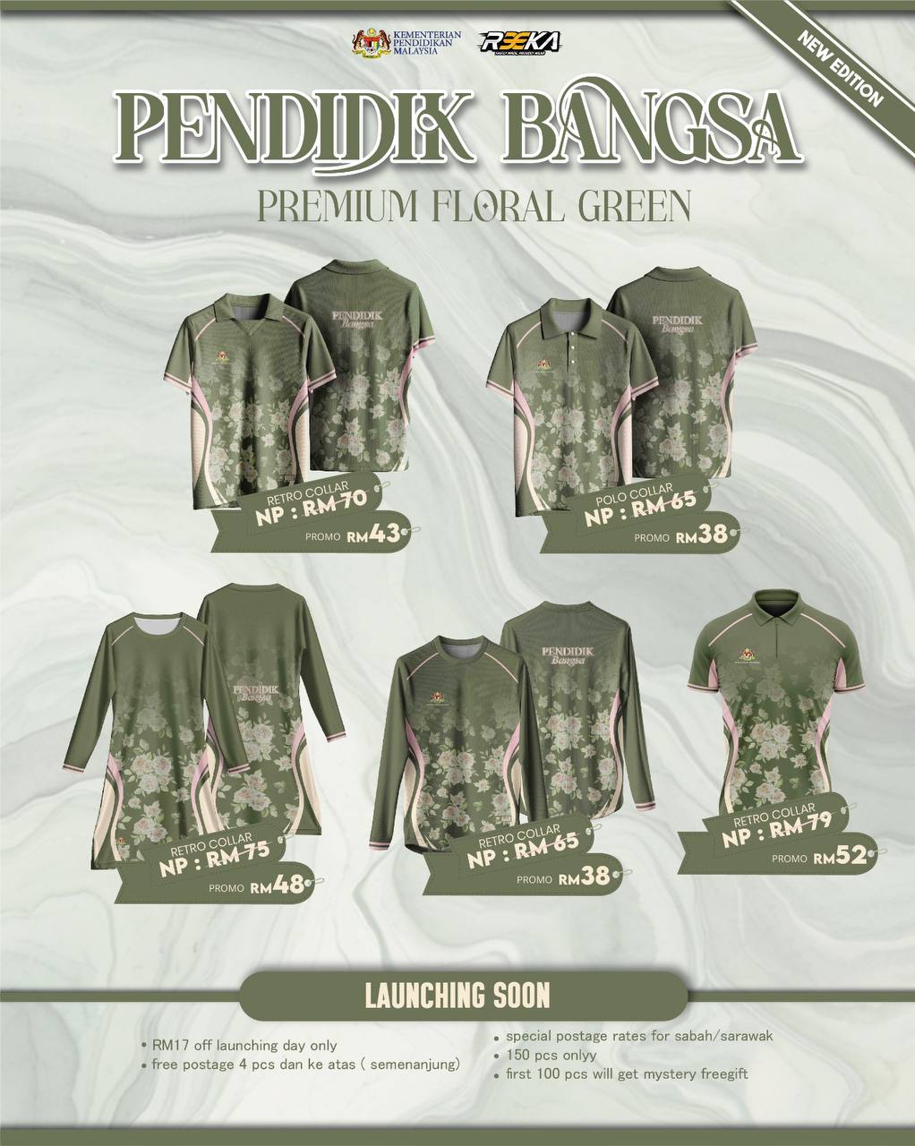Premium Floral Green Pendidik Bangsa New Edition