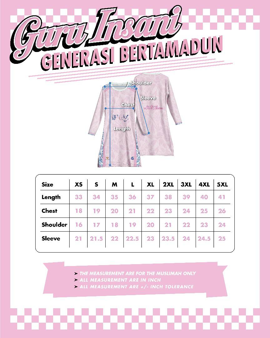 IPG Premium Jersey Pink Floral New Edition (10th Edition) (Bestseller!)