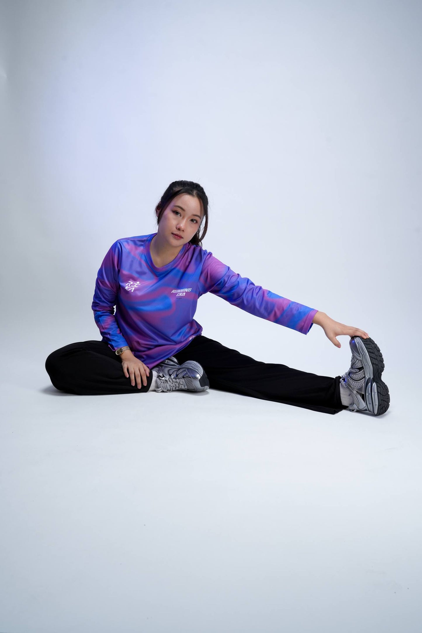 Running Curve Woman Cutting Long Sleeve