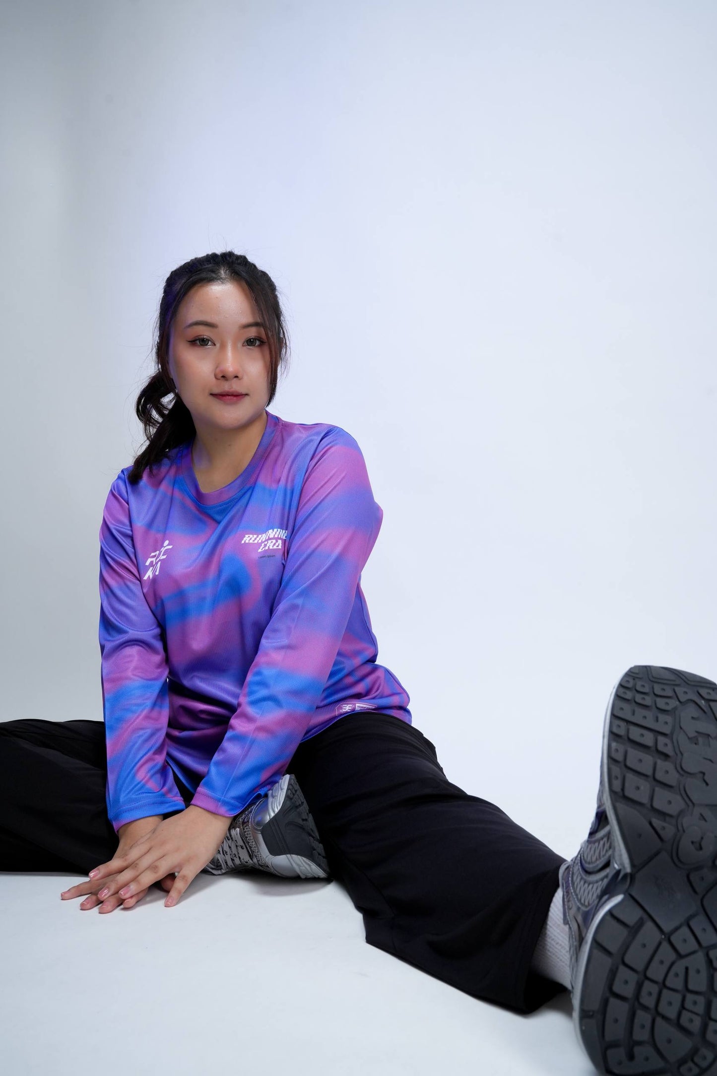 Running Curve Woman Cutting Long Sleeve